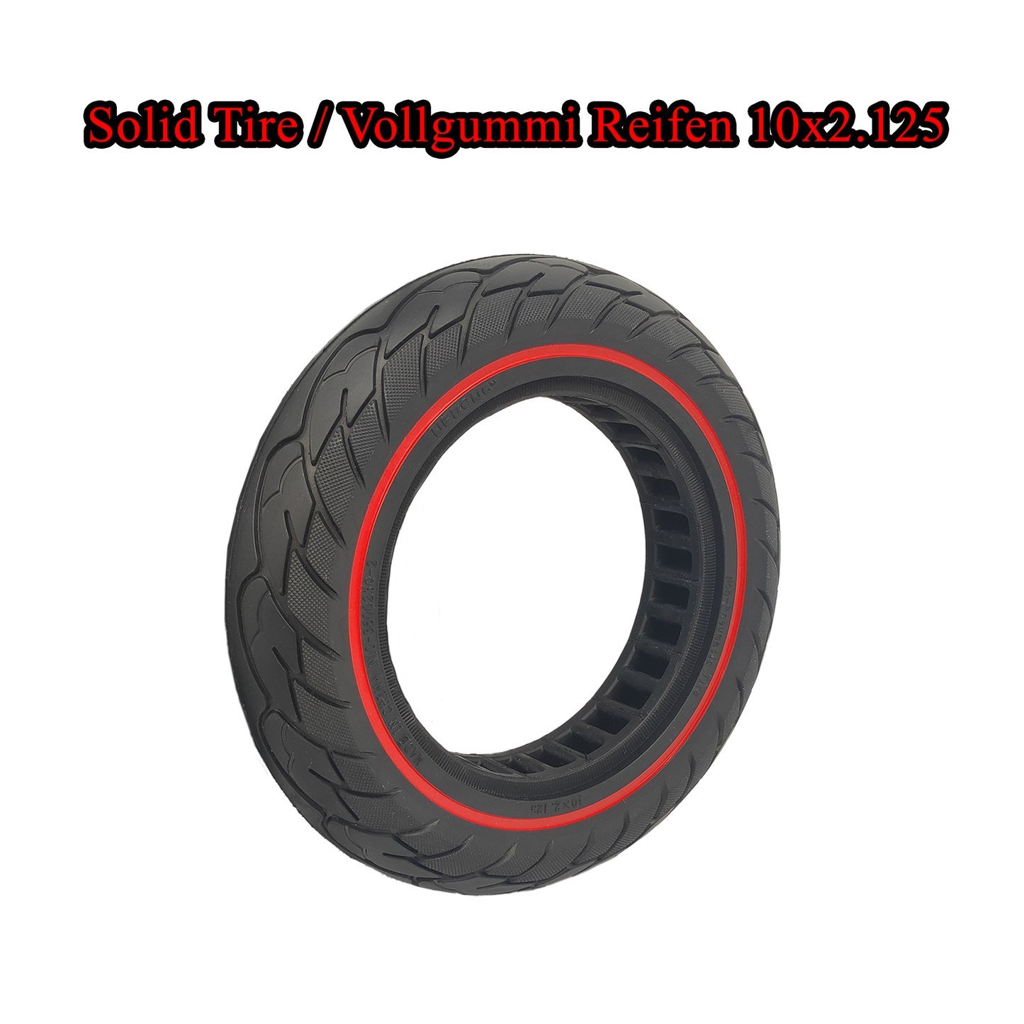 10x2.125 solid rubber tire red/black Nendong