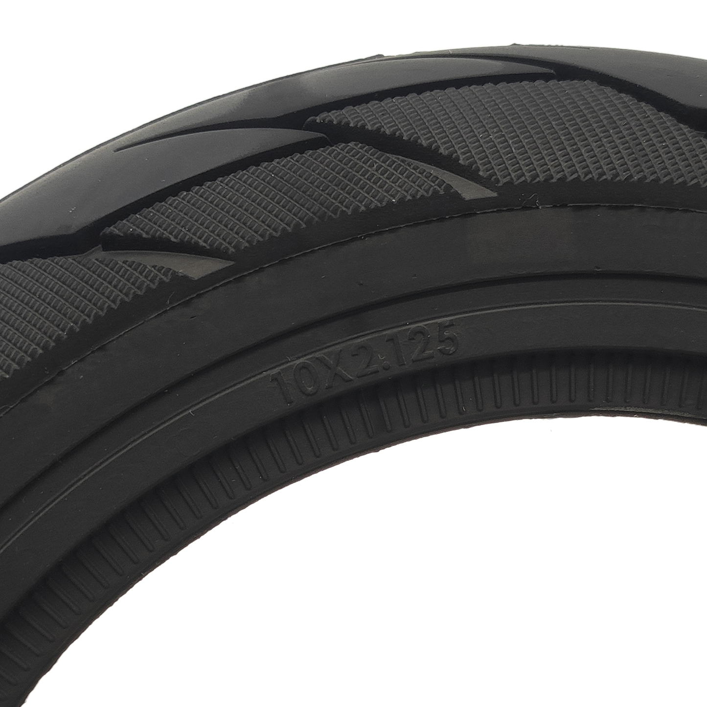 Neumático de caucho macizo 10x2,125 (44 mm) negro